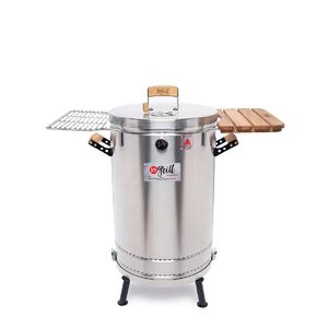 Ahumador y barril asador mediano premium