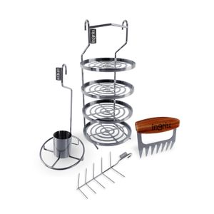 Kit Ultra 4 Accesorios Barril Ahumador Asador Bbq In Grill