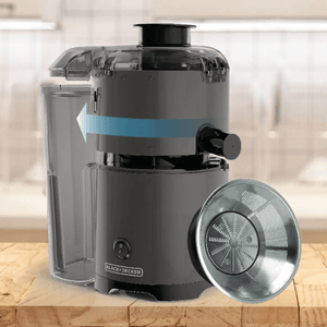 Exprimidor Silencioso Black+Decker JE2500B-LA Con Cuchillas Y Colador De Acero Inoxidable