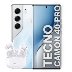 Celular TECNO CAMON 40 Pro 256GB 8+8GB RAM Blanco