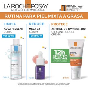 Pack Anthelios UV Mune Sin Color + Mini Mela B3 + Effaclar Agua Micelar - La Roche Posay