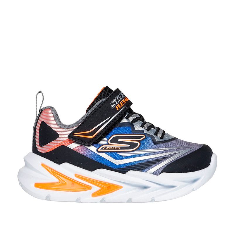 TENIS-SKECHERS-NIÑO-400139N-BKSL-FLEX-GL