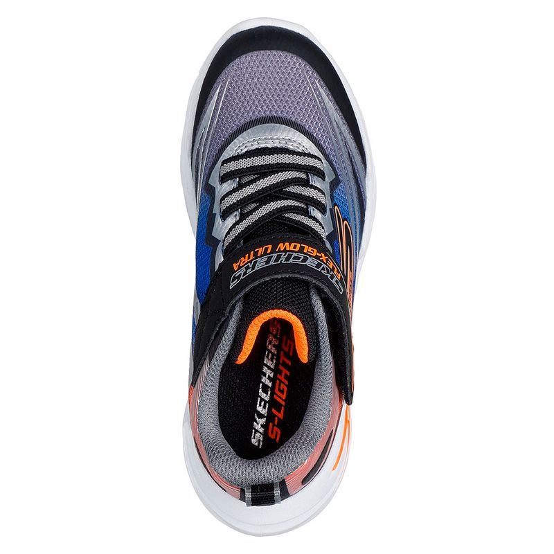 TENIS-SKECHERS-NIÑO-400139N-BKSL-FLEX-GL