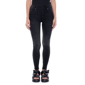 Black Denim Medium Waist Skinny Fit Jeans