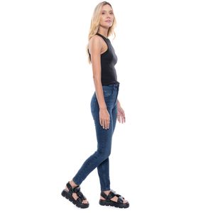 High Waist Skinny Fit Jeans Tono Oscuro