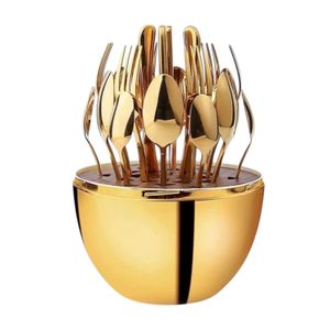 Set De Cubiertos Con Base En Forma De Huevo Elegante
