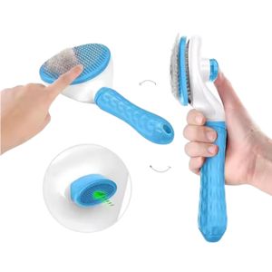 Cepillo Removedor De Pelo Para Gatos Con Boton Autolimpiante