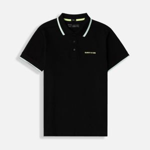 Polo Manga Corta Color Negro Para Hombre
