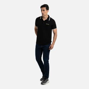 Polo Manga Corta Color Negro Para Hombre