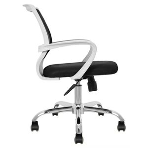 Silla De Oficina Superior Blanca Negra