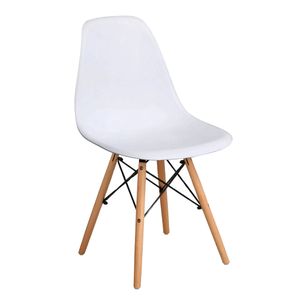 Silla Comedor  Eames En Plástico Blanca