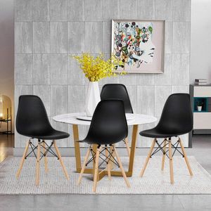 Silla Comedor Eames En Plástico Negra