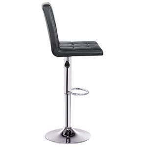 Silla Bar Espaldar Grande Acolchada Negra