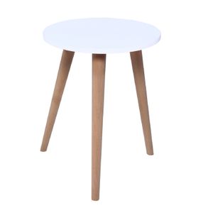 Mesa Auxiliar Redonda Turku (50X40X40) Blanca