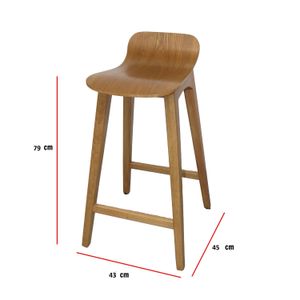 Set x 2 und Silla Bar Madrid (79x43x45) color madera