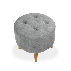 Puff Redondo 4 patas (40x40x40) Gris falcon