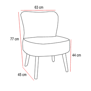 Poltrona Nikki (77x63x45) Colors