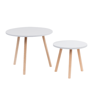Set x 2 Mesa De Centro Eco (40x45x45) Blanca
