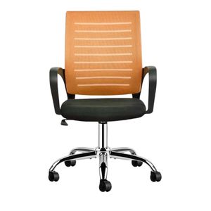 Silla Secretarial Espaldar Grande Naranja
