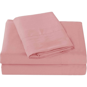 Juego de Sábanas Unicolor Liso 600 hilos Palo de Rosa