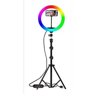 Aro de Luz LED RGB 33cm Color Personalizables + Trípode