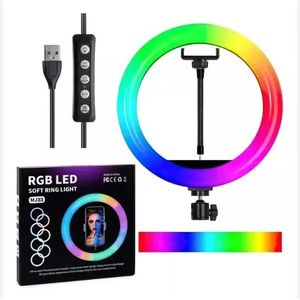 Aro de Luz LED RGB 33cm Color Personalizables + Trípode