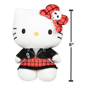 Peluche Coleccionable Hello Kitty Red Punks 20 Cm Moño Rojo