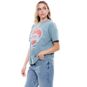 Camiseta Manga Corta Con Estampado En Frente