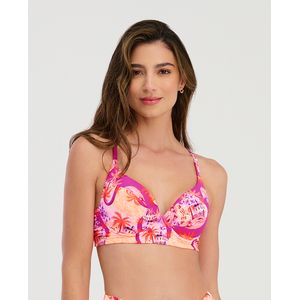 Top de Baño Estilo Brasier Copas Fijas Realce Sutil 99620