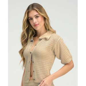 Camisa Tejida Manga Corta Salida de baño 99857
