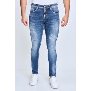 Jean Skinny Color Azul medio oscuro Para Hombre
