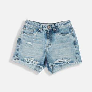 Short 5 Bolsillos Color Azul Claro Para Mujer