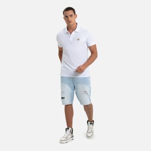Bermuda 5 Bolsillos Color Azul Claro Para Hombre