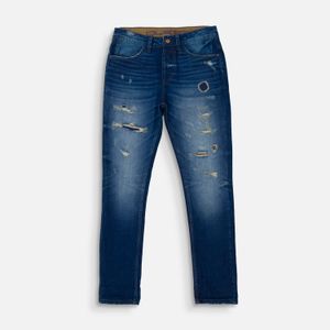 Jean Slim Color Azul Oscuro Para Hombre