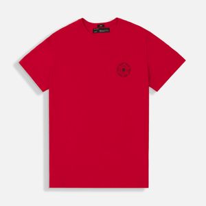 Camiseta Estampado Localizado Color Rojo Oscuro Para Hombre