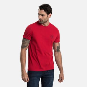 Camiseta Estampado Localizado Color Rojo Oscuro Para Hombre