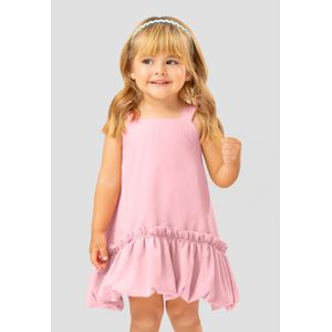 Vestido Infantil Femenino Rosa Polvo Mp 110245