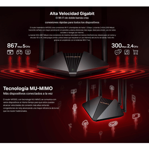 Router Gigabit Wifi De Doble Banda Ac1200 Mercusys Mr30g