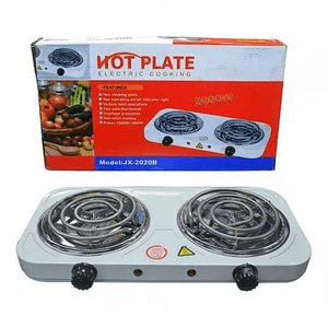 Estufa Electrica Portatil Hot Plate Con 2 Puesto Ornilla Temperatura JX-2020B
