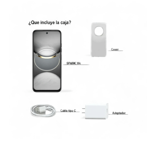 Celular TECNO Spark 30C 4GB 256GB Blanco