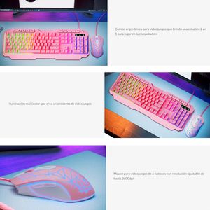 Combo Gamer Teclado Multimedia Y Mouse Xtech XTK-540S Mirana