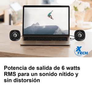 Parlantes Usb Estéreo Multimedia 2.0 Xtech Spekter Xts-115rd