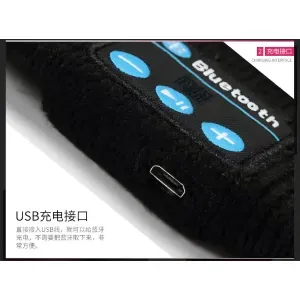 Diadema Balaca Banda Deportiva Con Audífonos Bluetooth Color Negro