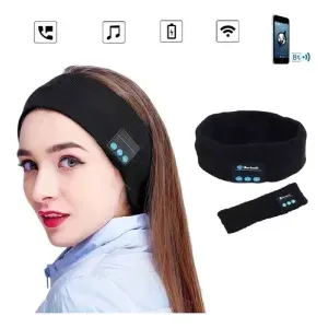 Diadema Balaca Banda Deportiva Con Audífonos Bluetooth Color Negro