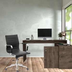 Silla De Oficina Presidente Espalda Media Negro
