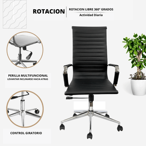 Silla de oficina Presidente Negro