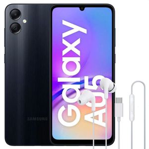 Celular Samsung Galaxy A05 128GB 4GB Blk + Audífonos Tipo C Wht