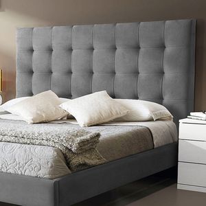 Colchón Con Base Doble + Espaldar Luxury, Gris Plata