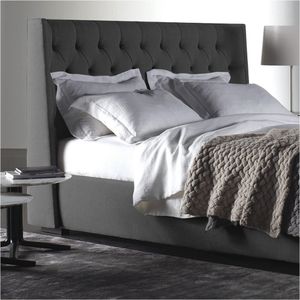 Combo Cama Cabecero Gris plomo King Marfil,