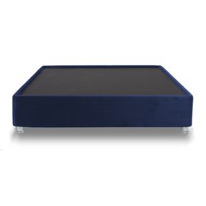 Combo Cama Cabecero Azul Queen Capital
